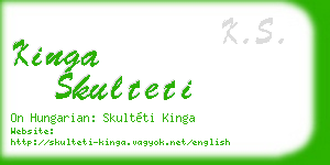 kinga skulteti business card